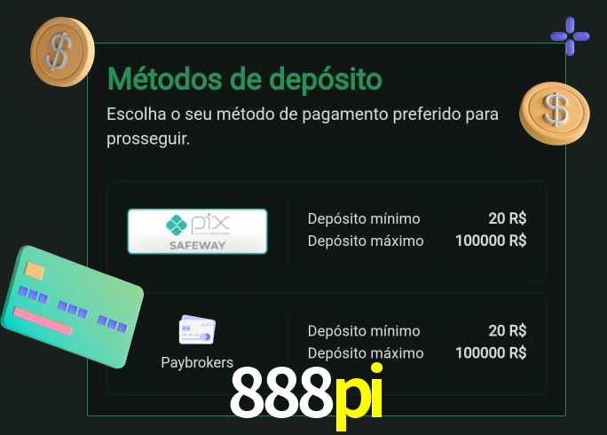 O cassino 888pi oferece uma grande variedade de métodos de pagamento